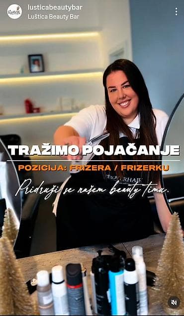 sales manager posao: Tražimo pojačanje na poziciji frizera, lokacija Luštica Bay Salon — 1