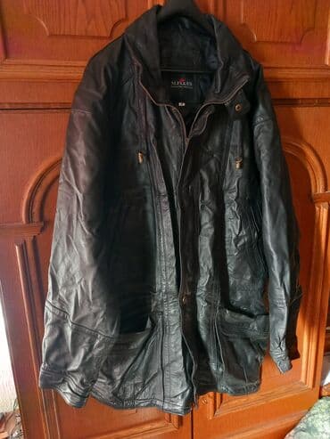Leather jacket Genuine leather, color - Black