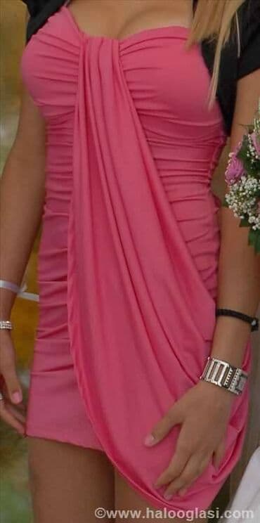 Kratka roze haljina bez rukava - Kroj: uska mini haljina sa — 2