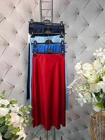 dugacke svecane suknje: Saten midi suknja – A-kroja - Materijal: glatki, sjajni saten sa — 3