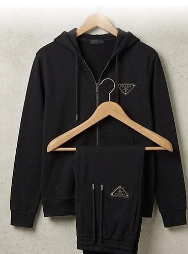 trikotažne pantalone: Trenerka Prada, bоја - Crna — 1