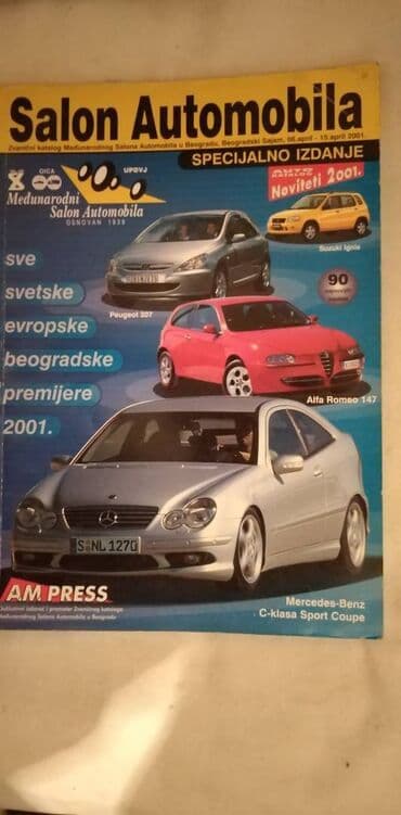tekstualni zadaci iz matematike za 3 razred osnovne skole: Autokatalog Salon automobila 1999,2000x4,2001x2007 i 2009. god. (Nisu — 3
