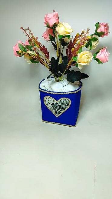 Prehrambeni proizvodi: Dekorativna aranžmana od veštačkog cveća u saksiji - Aranžman sa — 5