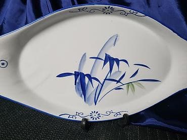 etericna ulja za svece: Porcelanski nov,vintaz tanjir za ribu. Tanjir za ribu sve na njemu — 2