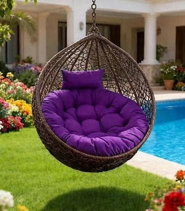 jastuci gnezdo: Jastuk za ljuljašku/gnijezdo – okrugli, duboko punjen, sa naslonom za — 3