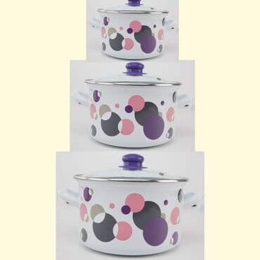 serpe od 30 litara: Set od 3 emajlirane šerpe BR-471J Cena 5000 dinara+Ptt 350 dinara. Set — 1