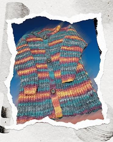 Nov ručno pleteni džemper vel XXL. Obim grudi 104cm, ramena 114cm — 6