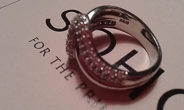 srebrni ranac: SREBRNI 925 CIRKON PRSTEN originalni srebrni prsten sa — 4