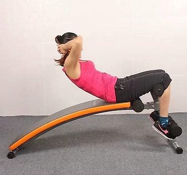 plažne stolice: Klupe za trbušnjake – zakrivljena fitnes klupa za kućni trening - — 1