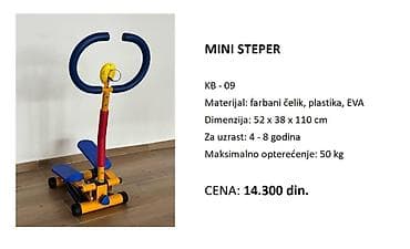 ski pantalone za decake: MINI STEPER – dečja sprava za vežbanje - Model: KB-09 - Namenjen — 1