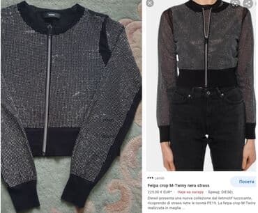 pantalone i prsluk komplet: DIESEL original fazonski komad, jakna bolero, sa strasom svuda. moze — 1