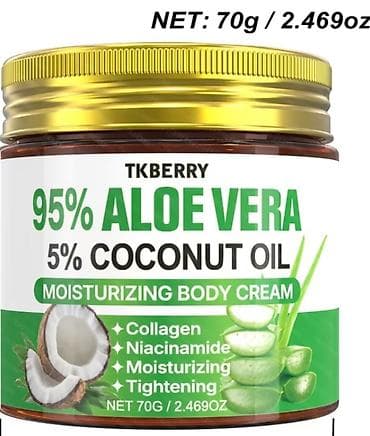Nega kože: TKBERRY hidratantna krema za telo – 95% Aloe Vera, 5% kokosovo ulje - — 1