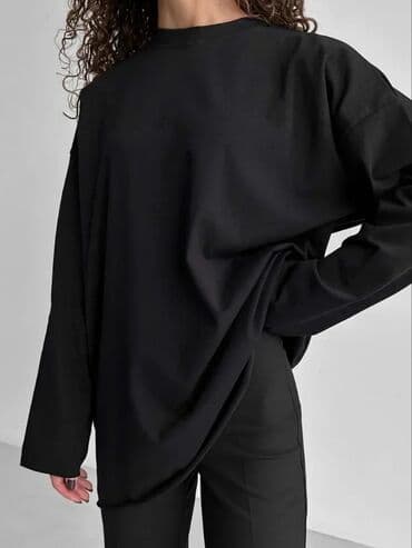 kosulja haljina stradivarius: L, Likra, Jednobojni, bоја - Crna — 5