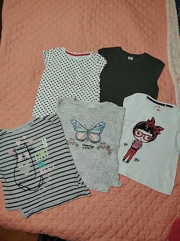 zlatne jakne: Paket za devojčicu 122 vel 2 kompleta donji deo i duks 5 dusica 2 — 2