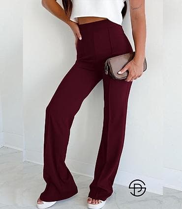 ramax pantalone: Ženske elegantne pantalone sa visokim strukom i širokim nogavicama — 5