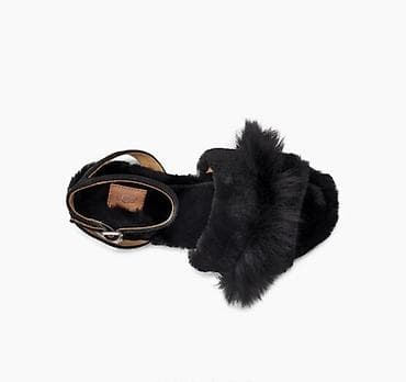 roze sandale ravne: Ugg sandale, prirodno krzno, kožne (ovčja koža i krzno). Sandale — 6