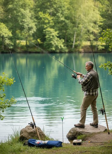 set za preživljavanje: Pecaljke kompletne ispravne spremne za ribolov. cena jednog 25e — 2