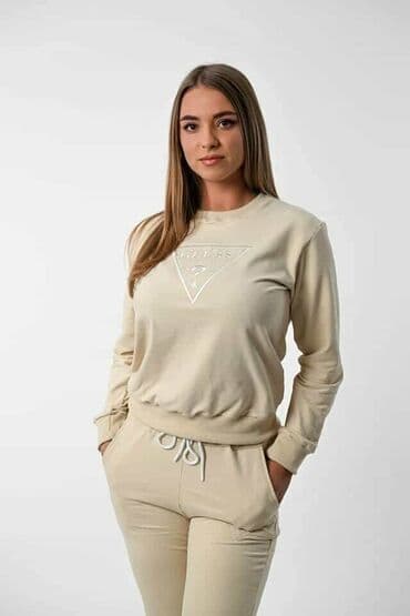 tech fleece zuti: Ženska dukserica žute boje sa dugim rukavima i okruglim izrezom — 18