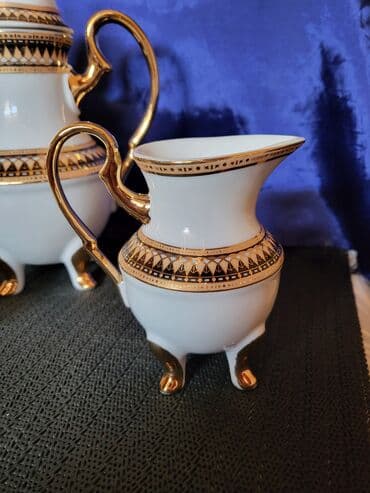 metalac solje za kafu cene: Servis vintaz za kafu porcelanski. Servis za kafu,perfektan pozlata — 17