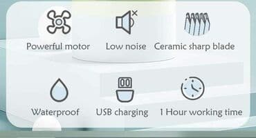 keramicke lutke: VGR šišanje za bebe vodootporna IPKS7 profesionalna keramička sečiva — 5