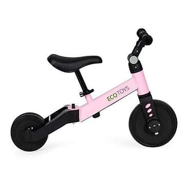 guralica za blizance: ECOTOYS Tricikl 2u1 – roze (YM-BT-6PUSHPINK-250) Višenamenski dečiji — 6