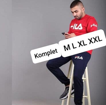Trenerke: Komplet, Fila, bоја - Šareno, Pamuk — 2