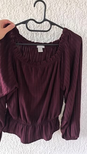 Trenerke: H&M bluza – veličina M - Boja: tamno burgundi - Model: širok — 4