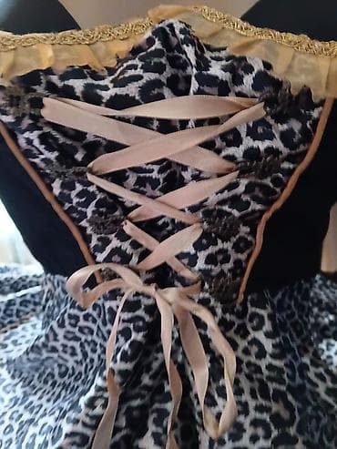 dhgate balenciaga triple s: Haljina s leopard printom i korset vezivanjem - Model: midi haljina — 9