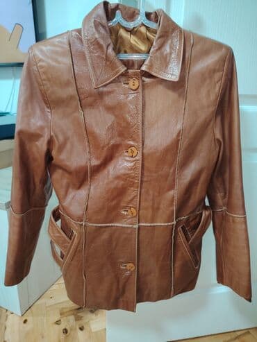 kožne jakne srbija: Ženska kožna jakna – braon, veličina M - Materijal: prirodna koža — 1