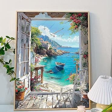 Muzički instrumenti: Novo. Bojenje po brojevima - Pogled na more Veličina 40x50cm — 2