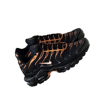 salonke sa crvenim djonom: Nike Air Max Plus (TN) patike – crno/narandžasta kolor šema - — 1