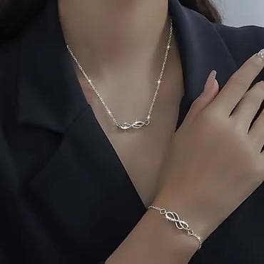 turmalin narukvice: Set ogrlice i narukvice “Infinity” – elegantan dvodelni nakit u — 3