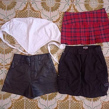 Helanke, biciklistički šortsevi: Crne kožne šorts pantalone (visoki struk) - Materijal: eko koža — 2