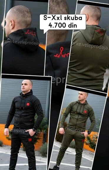 zimske jakne springfield: Muški komplet trenerke – scuba materijal - Model: dukserica sa — 2
