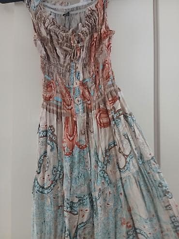 zlatibor mona: Duga letnja haljina bez rukava sa karnerima i dugmićima sprijeda — 2