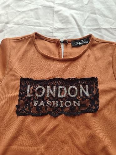 boja vanile: Haljina “London Fashion” – kratki rukav,pamuk sa elastinom. - Boja — 3