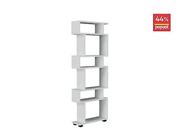dečiji krevetac 5 u 1: Polica otvorena ASIMETRIK bela boja. - Dimenzije: širina 60 cm × — 2