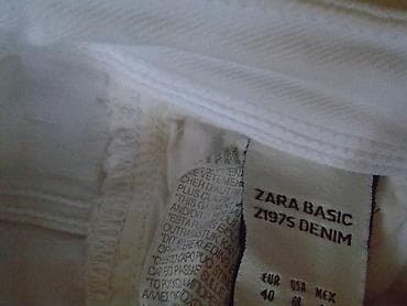 beli teksas šorc: Prelepe bele Zarine farmerke, veličine 40, uske ali jako udobne, sa — 3
