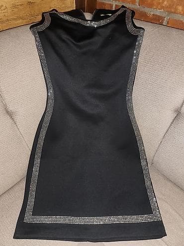obuca bona: Crna elegantna haljina bez rukava – Fervente, veličina 38 - Boja — 6