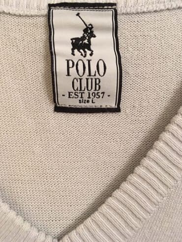 dresovi po zelji: Odličan polo džemper, svetlo sive boje, L veličina, 100% cotton — 9