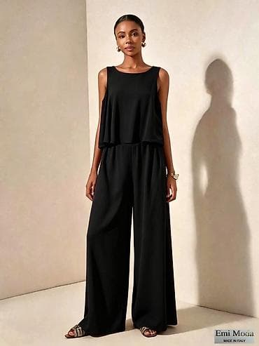 Kompleti: Komplet ženski letnji set – top bez rukava + pantalone širokih — 2