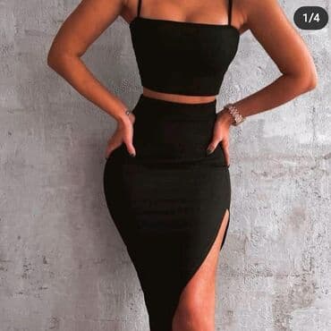 Donji delovi trenerke: Kompleti suknja i bluza sa elastinom. Crna,tamno plava,svetlo — 6