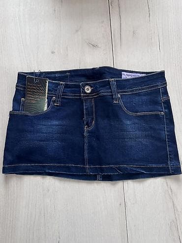 Mini teksas suknja – tamnoplava indigo nijansa - Klasican petodžepni