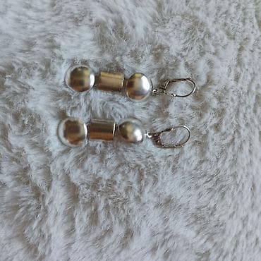 srebrni nakit kompleti: Set od 3 para srebrnih minđuša – geometrijski i moderni dizajn - Par — 6
