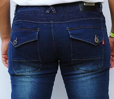 Kape i aksesoari: Muške biker farmerke – tamno plavi teksas - Stil: biker/karirano — 9