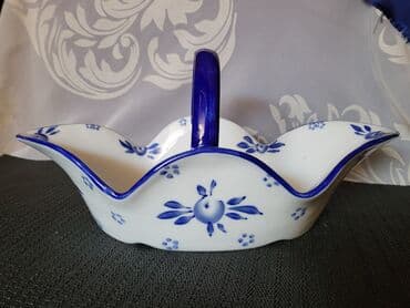 vece solje: Porcelanska,nova,vintaz korpa,rucno oslikana. Nova veca korpa — 7