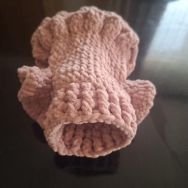 Sweatpants: Džemperak za psa – ručno pleten, nežno ružičaste boje, od meke — 3