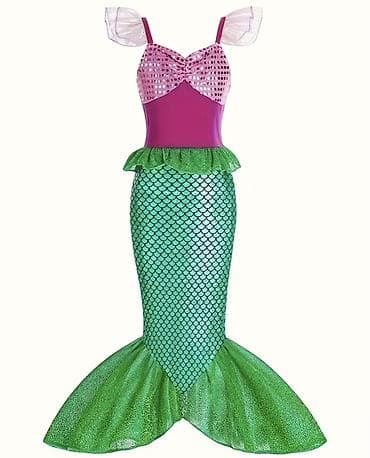 kevin klajn haljine: Dečiji kostim male sirene ARIEL 130 cm NOVO Kostim nije za plivanje — 3