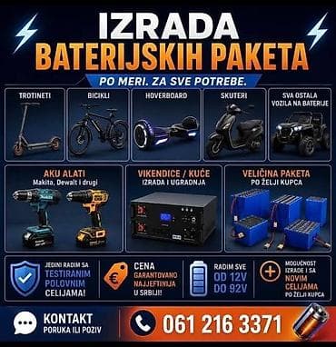 polovni punjaci za akumulatore: Izrada i reparacija baterija za Trotinete Skutere Bicikle Aku alate — 1