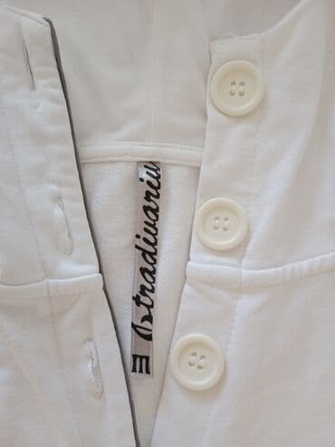 patike sa platformom: Stradivarius, S (EU 36), Single-colored, color - White — 2